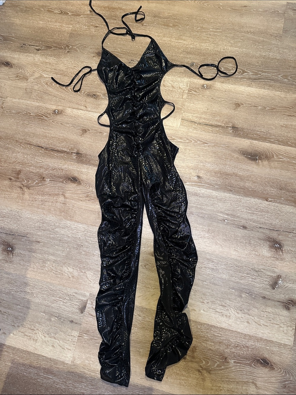 Going Out Open Back Black Sexy Cutout Jumpsuit - Women's Size Large